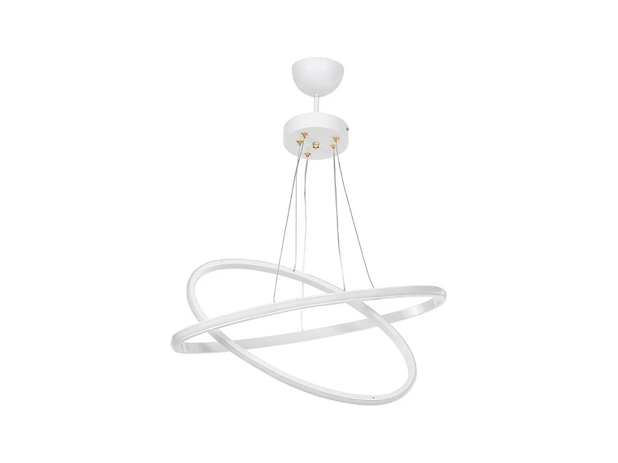 Lampada a sospensione due anelli LED Muso MDL4438 colore bianco