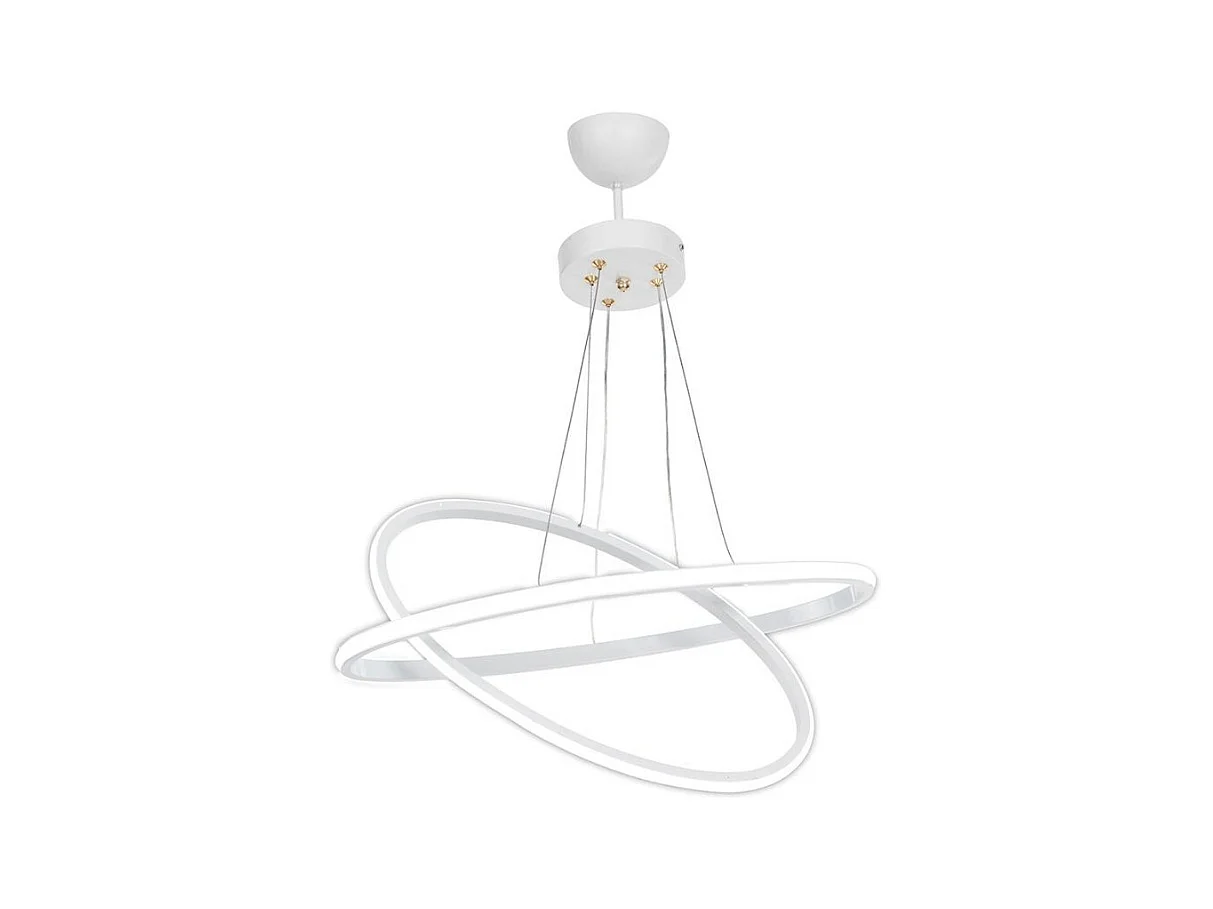 Lampada a sospensione due anelli LED Muso MDL4438 colore bianco