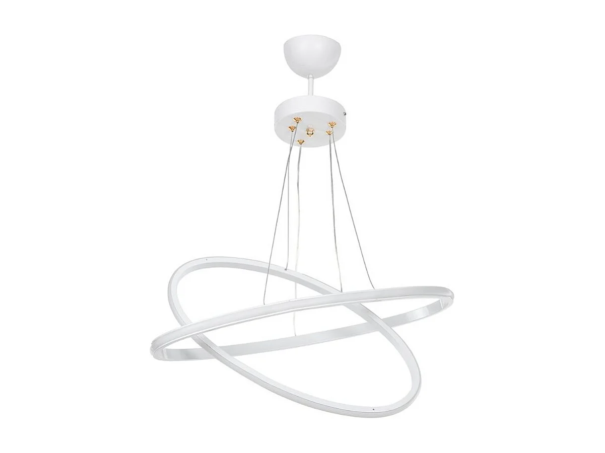 Lampada a sospensione due anelli LED Muso MDL4438 colore bianco