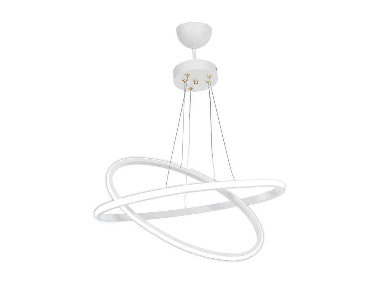 Lampada a sospensione due anelli LED Muso MDL4438 colore bianco