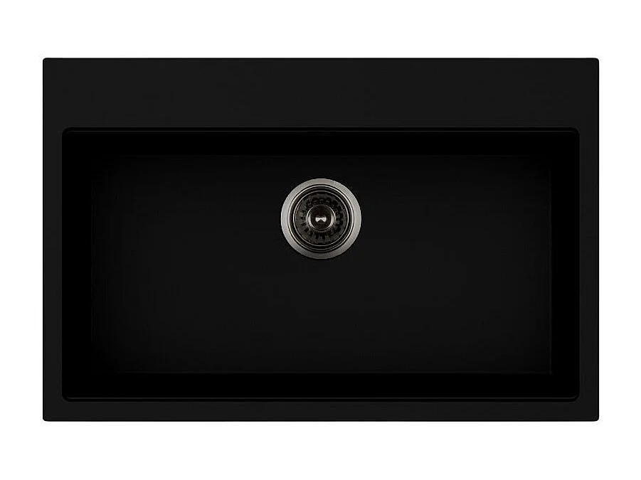 Lavello una vasca nero Waltz 78x51