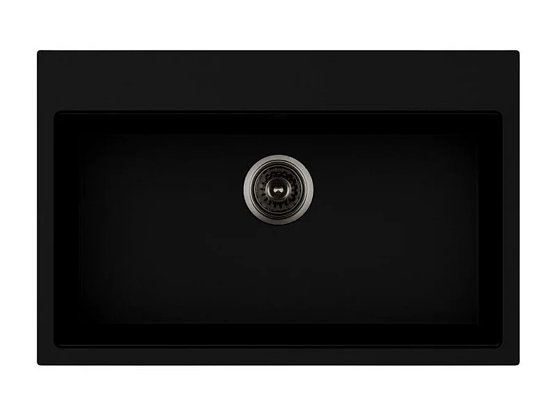 Lavello una vasca nero Waltz 78x51