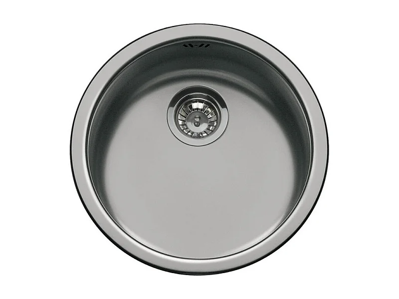 Lavello incasso monovasca rotondo 43.7x43.7 Smeg 10I3PN PVD acciaio nero