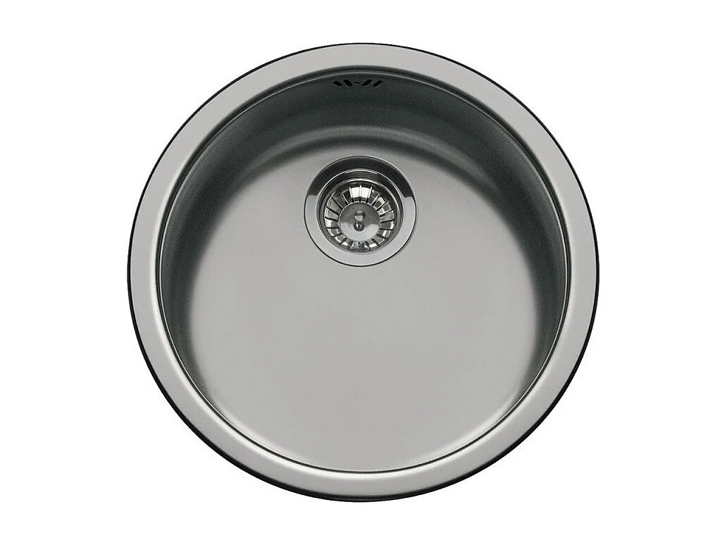 Lavello incasso monovasca rotondo 43.7x43.7 Smeg 10I3PN PVD acciaio nero