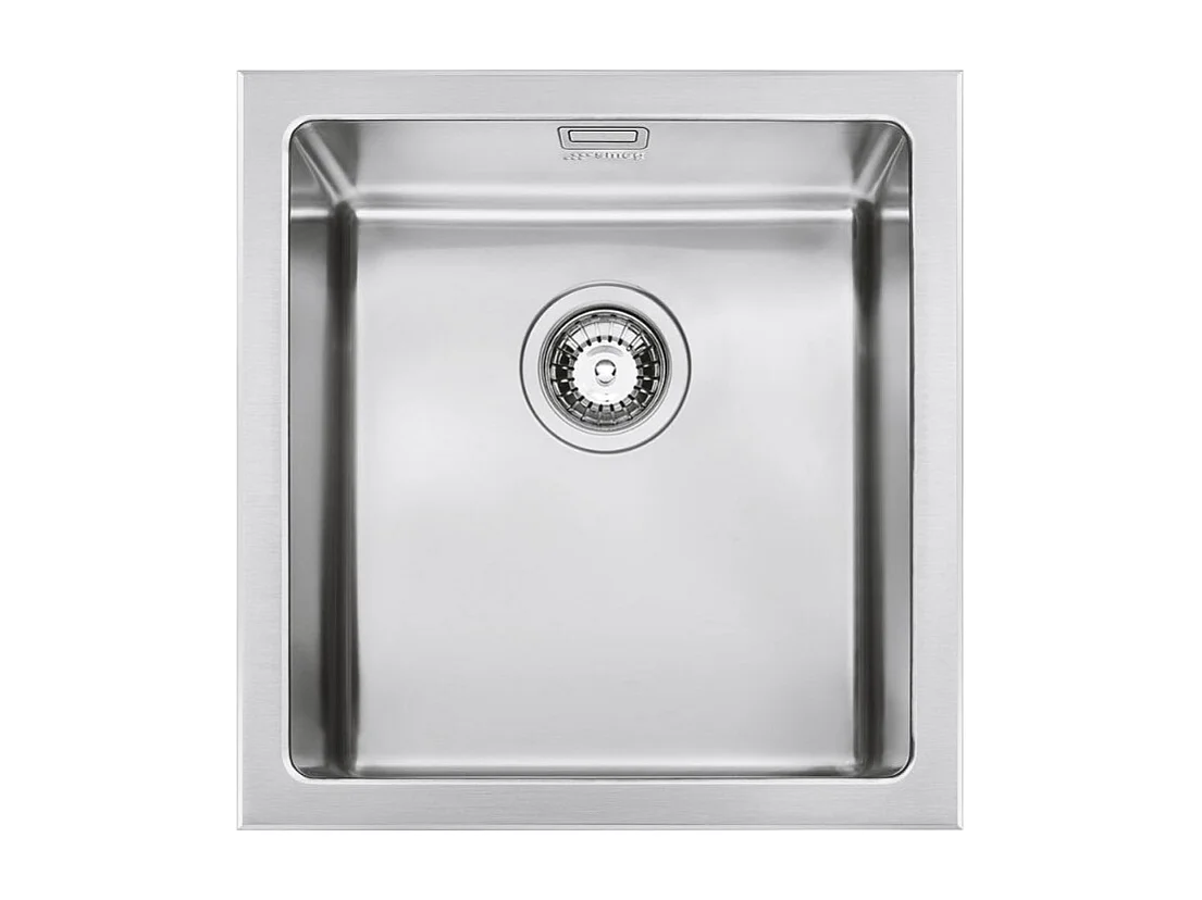 Lavello incasso monovasca semifilo 40x46 Smeg VQR40 inox spazzolato