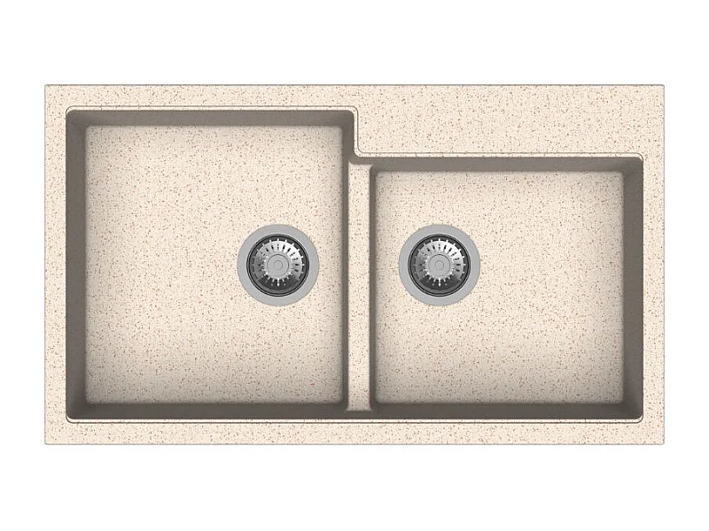 Lavello 2 vasche avena TIPTOE N200