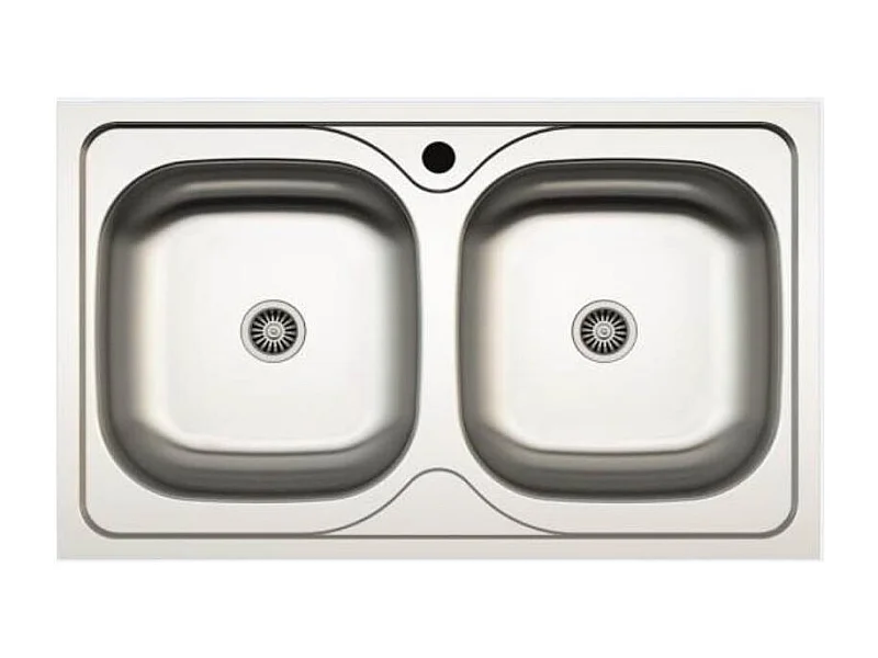 Lavello incasso cucina acciaio 86x50 due vasche MP862V