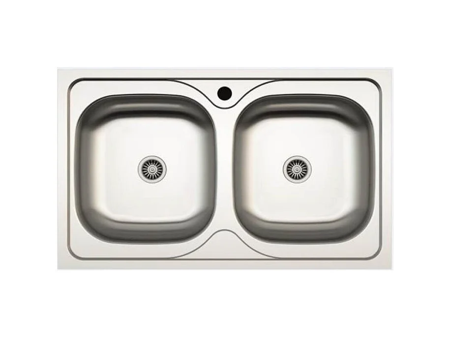 Lavello incasso cucina acciaio 86x50 due vasche MP862V