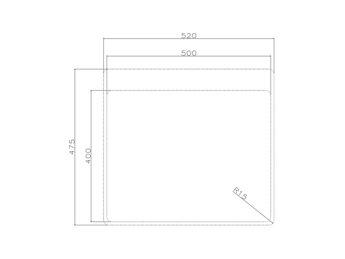 Lavello incasso monovasca 55x50.5x20H Samet SA383 inox