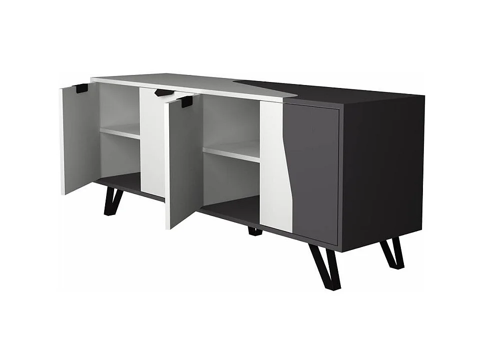 Madia Jasmine 4 ante 160x45x63H colore bianco ghisa