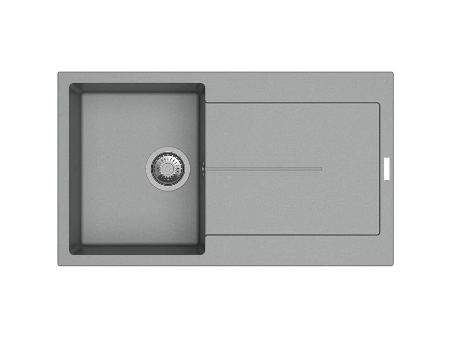 Lavello vasca e gocciolatoio croma Enigma D100