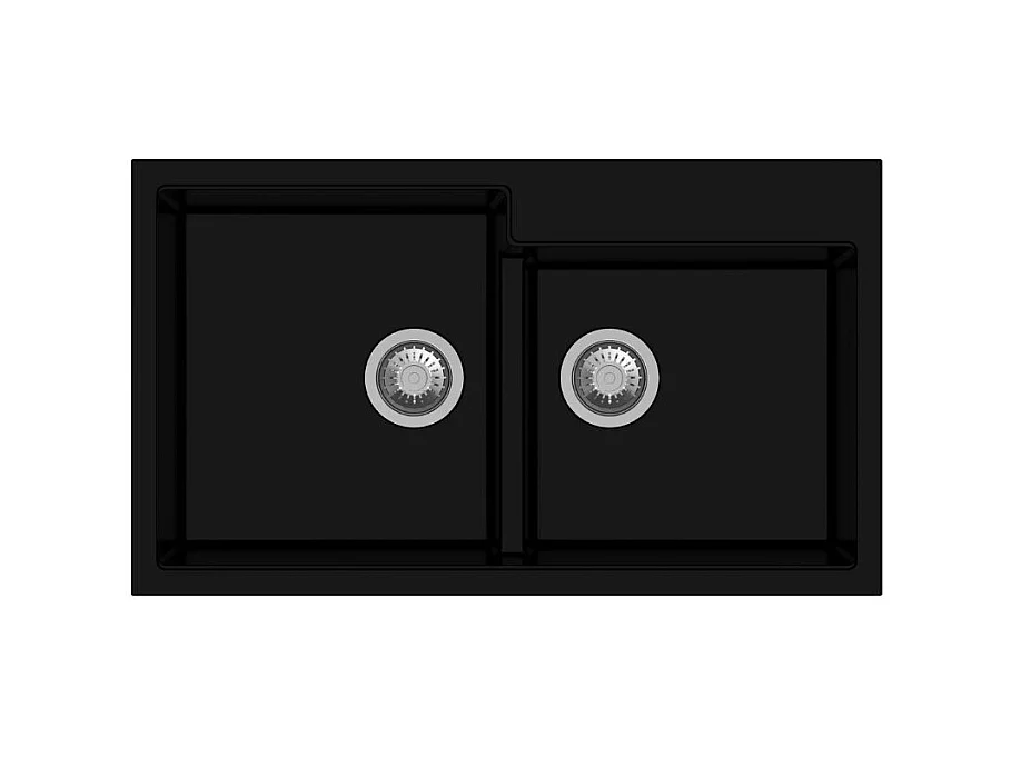 Lavello 2 vasche nero TIPTOE N200