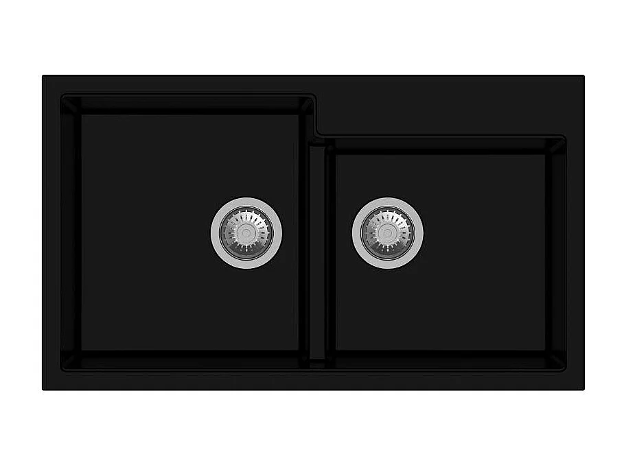 Lavello 2 vasche nero TIPTOE N200