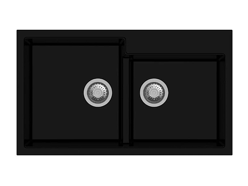 Lavello 2 vasche nero TIPTOE N200