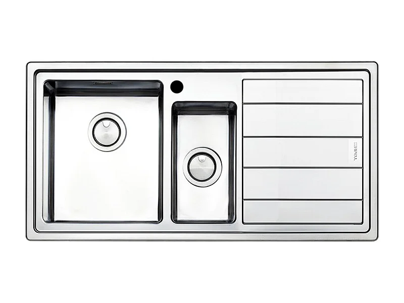 Samet Lavello cucina SAXT332 2 vasche e gocciolatoio destro 100x50 cm