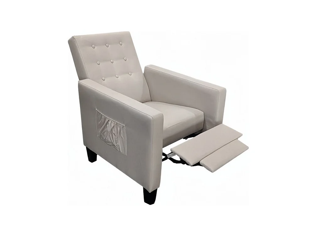 Poltrona recliner con massaggio Malea tessuto beige