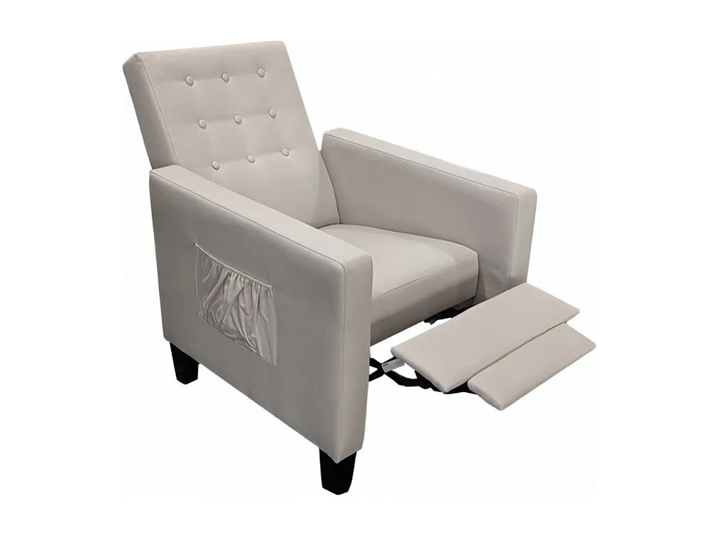 Poltrona recliner con massaggio Malea tessuto beige