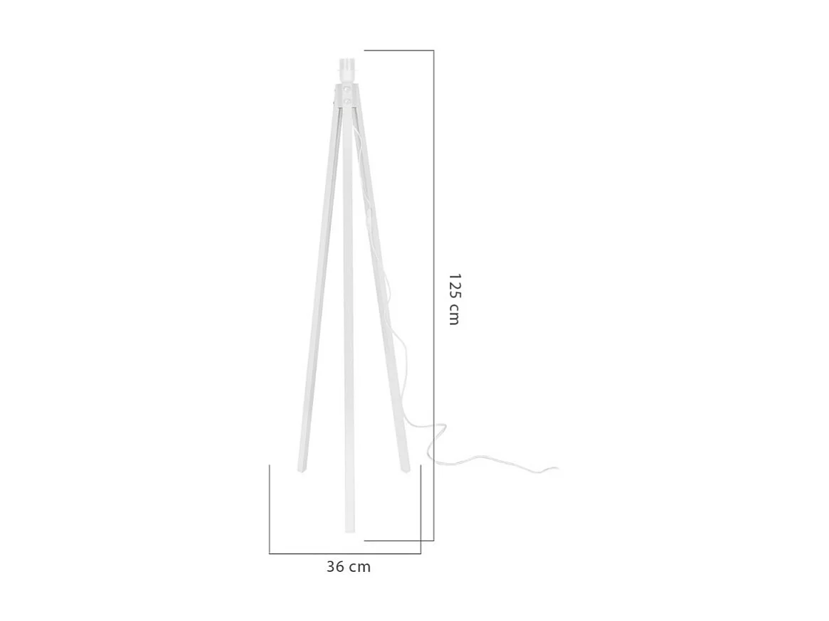 Lampada da terra treppiede legno colore bianco Rodi ASZ1239 125H