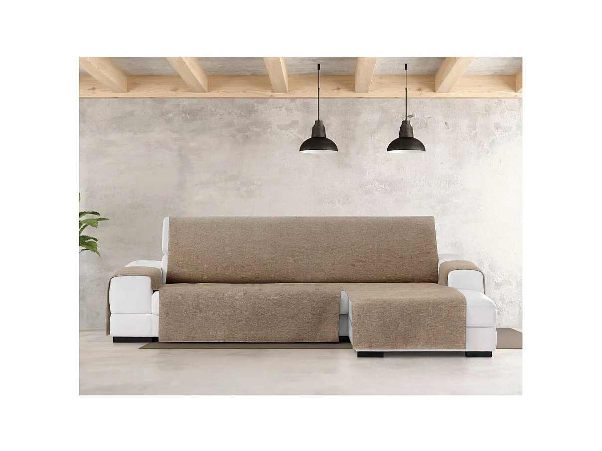 Copridivano penisola destra beige tessuto jacquard Valeria 290