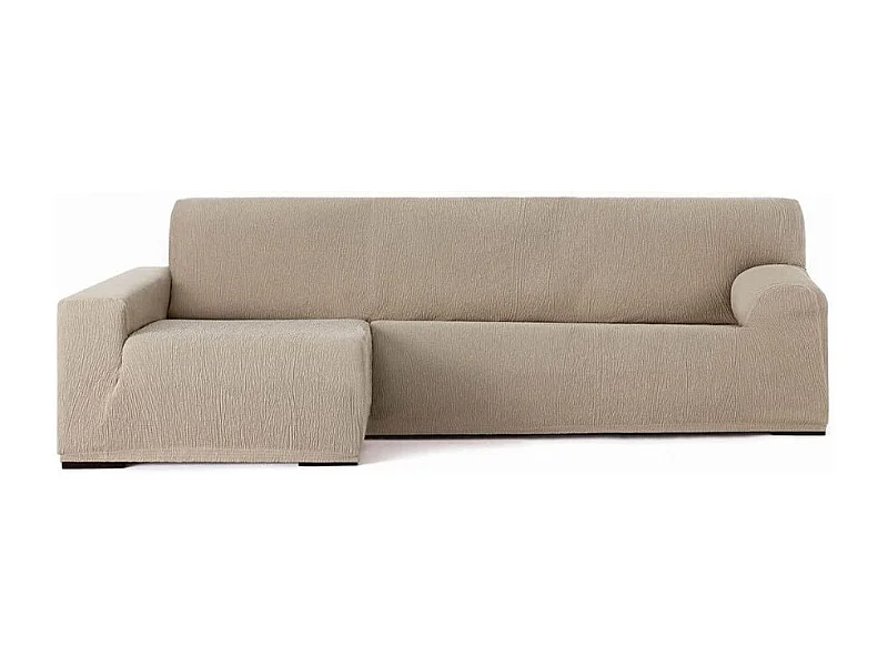 Copridivano penisola sinistra beige Troya elastico 250-310 bracciolo lungo