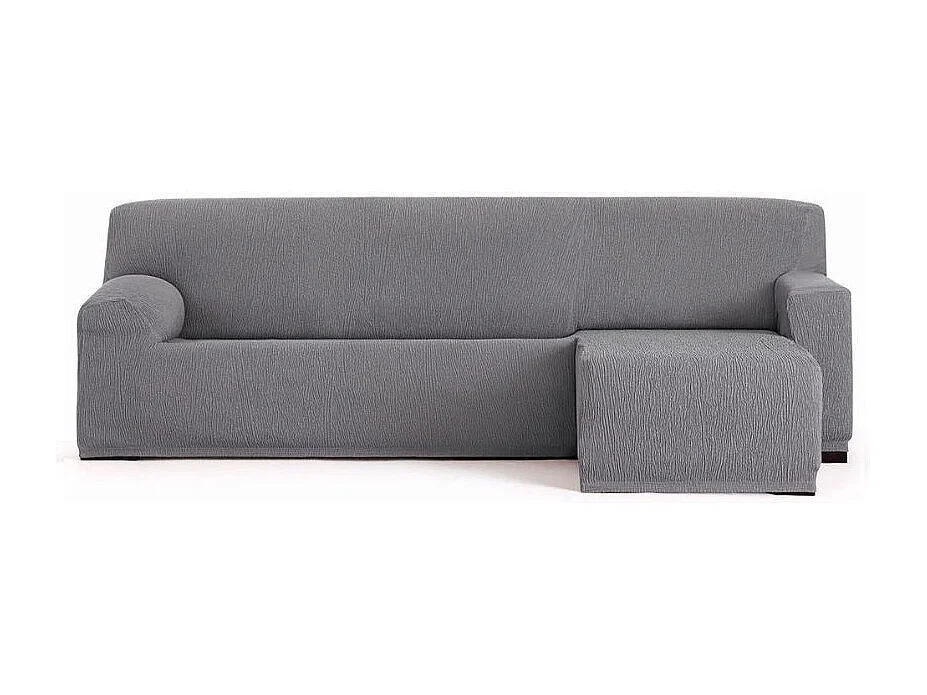 Copridivano penisola destra grigio Troya elastico 250-310 bracciolo corto