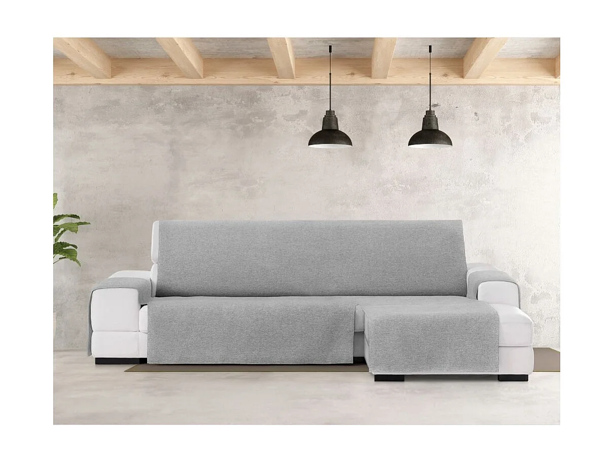 Copridivano penisola destra grigio tessuto jacquard Valeria 240