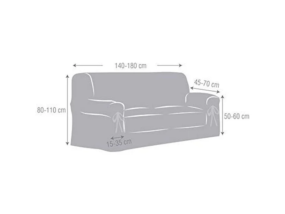 Copridivano universale beige Levante 140-180 con lacci