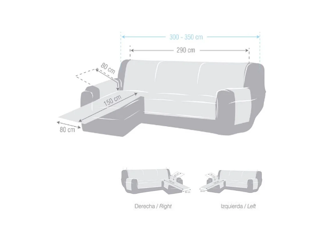 Copridivano penisola destra grigio tessuto jacquard Valeria 290