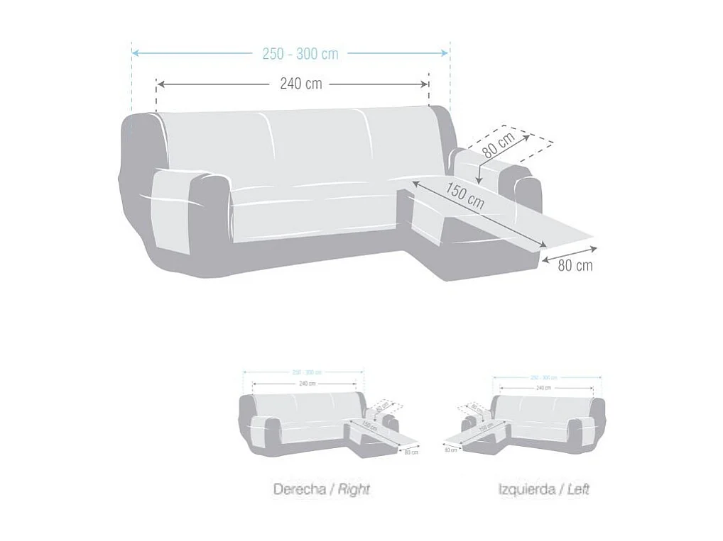 Copridivano penisola destra beige tessuto jacquard Valeria 240