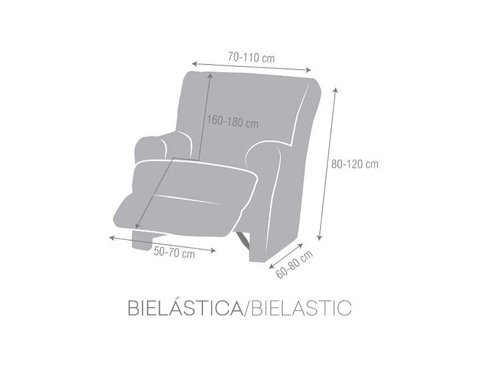 Copripoltrona recliner beige Jaz 70-110