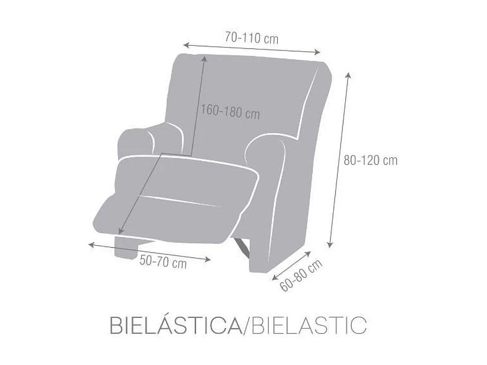 Copripoltrona recliner beige Jaz 70-110