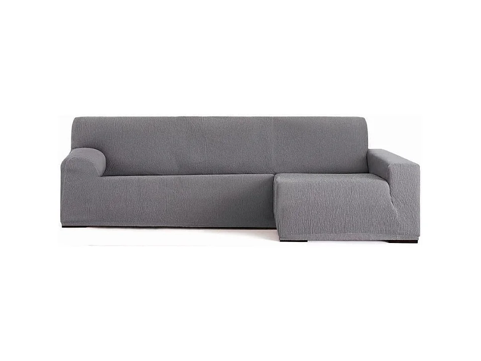 Copridivano penisola destra grigio Troya elastico 250-310 bracciolo lungo