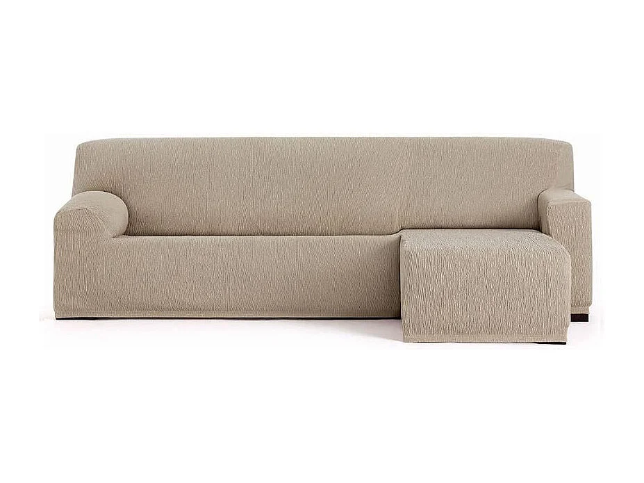 Copridivano penisola destra beige Troya elastico 250-310 bracciolo corto