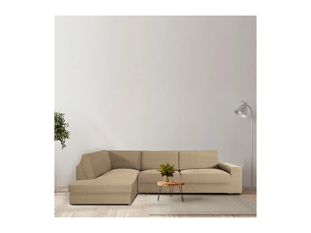 Copridivano angolare sinistro beige Jaz 350-500