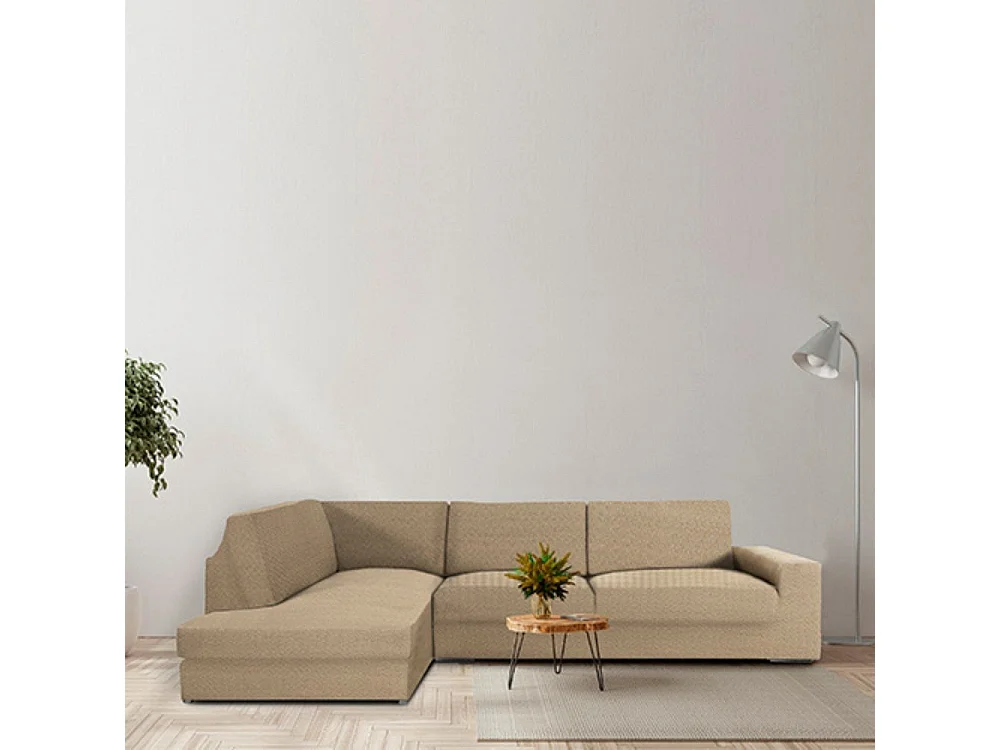 Copridivano angolare sinistro beige Jaz 350-500