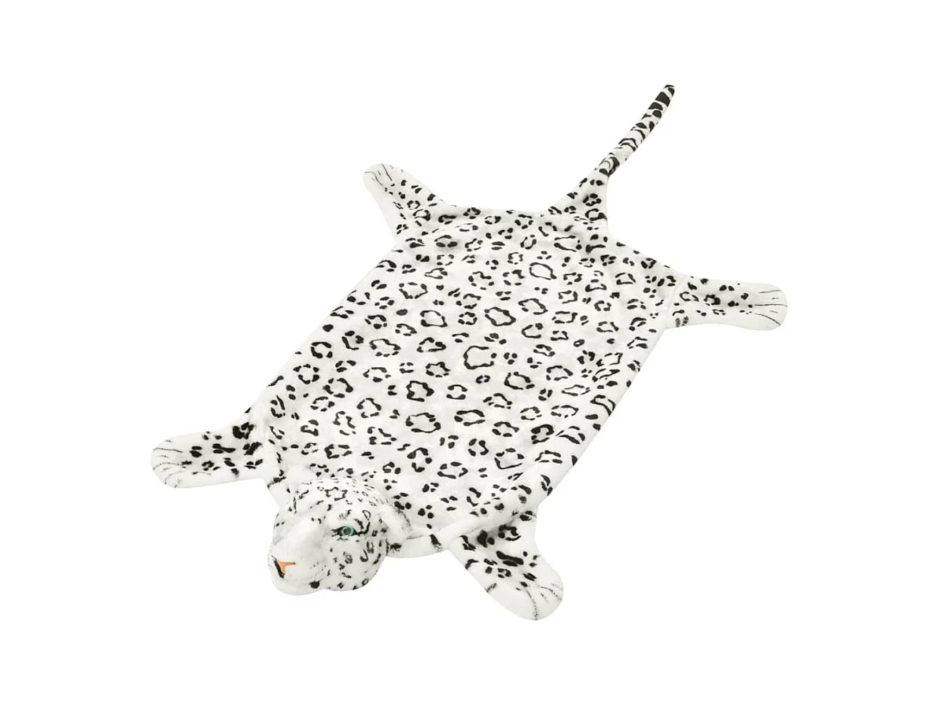 Dywan pluszowy leopard 139 cm Biały Dekoracyjny dla Dzieci i Dorosłych