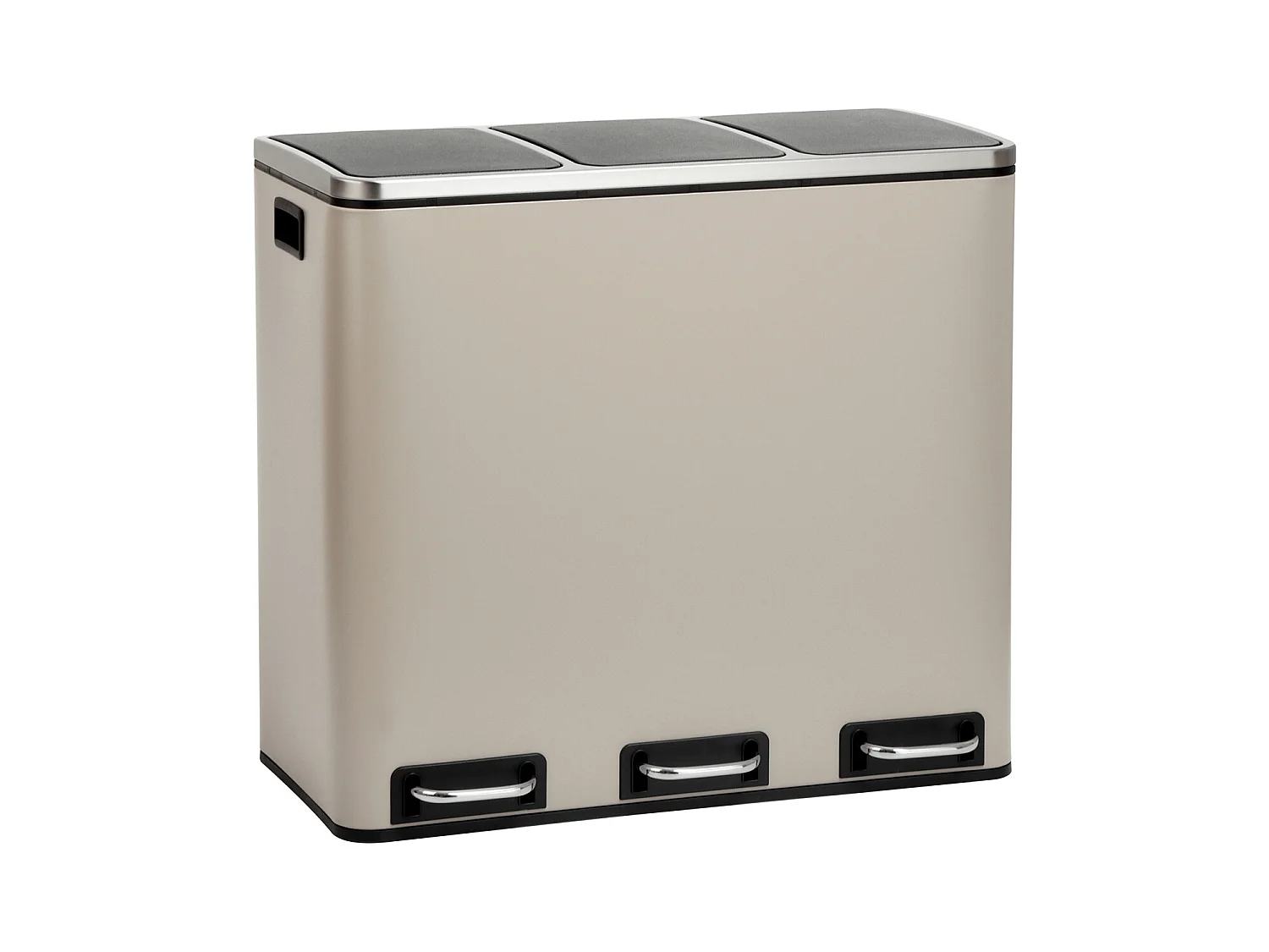 SVITA TM3X18 Poubelle corbeille à papier 54L poubelle tri sélectif taupe