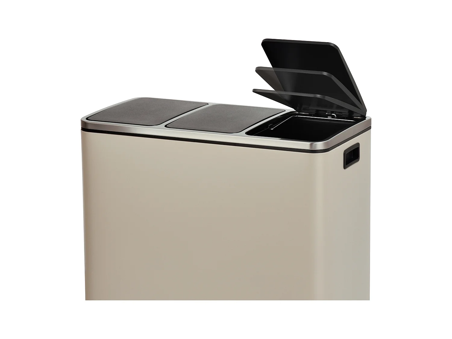 SVITA TM3X18 Poubelle corbeille à papier 54L poubelle tri sélectif taupe