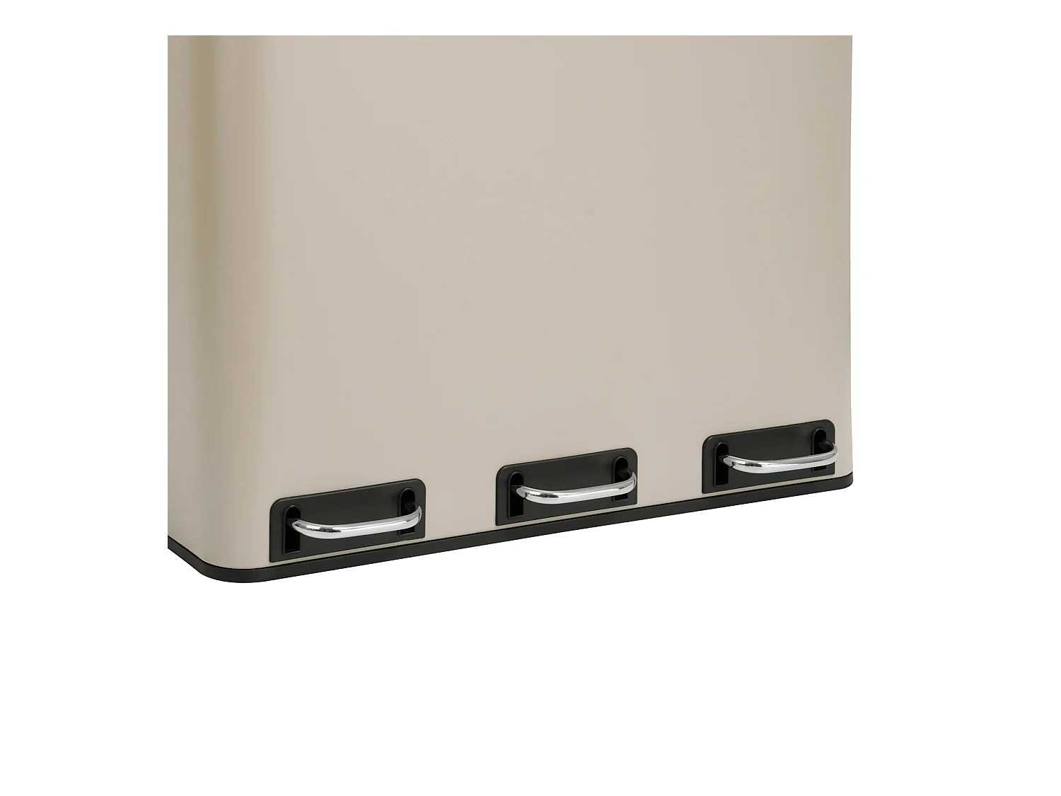 SVITA TM3X18 Poubelle corbeille à papier 54L poubelle tri sélectif taupe