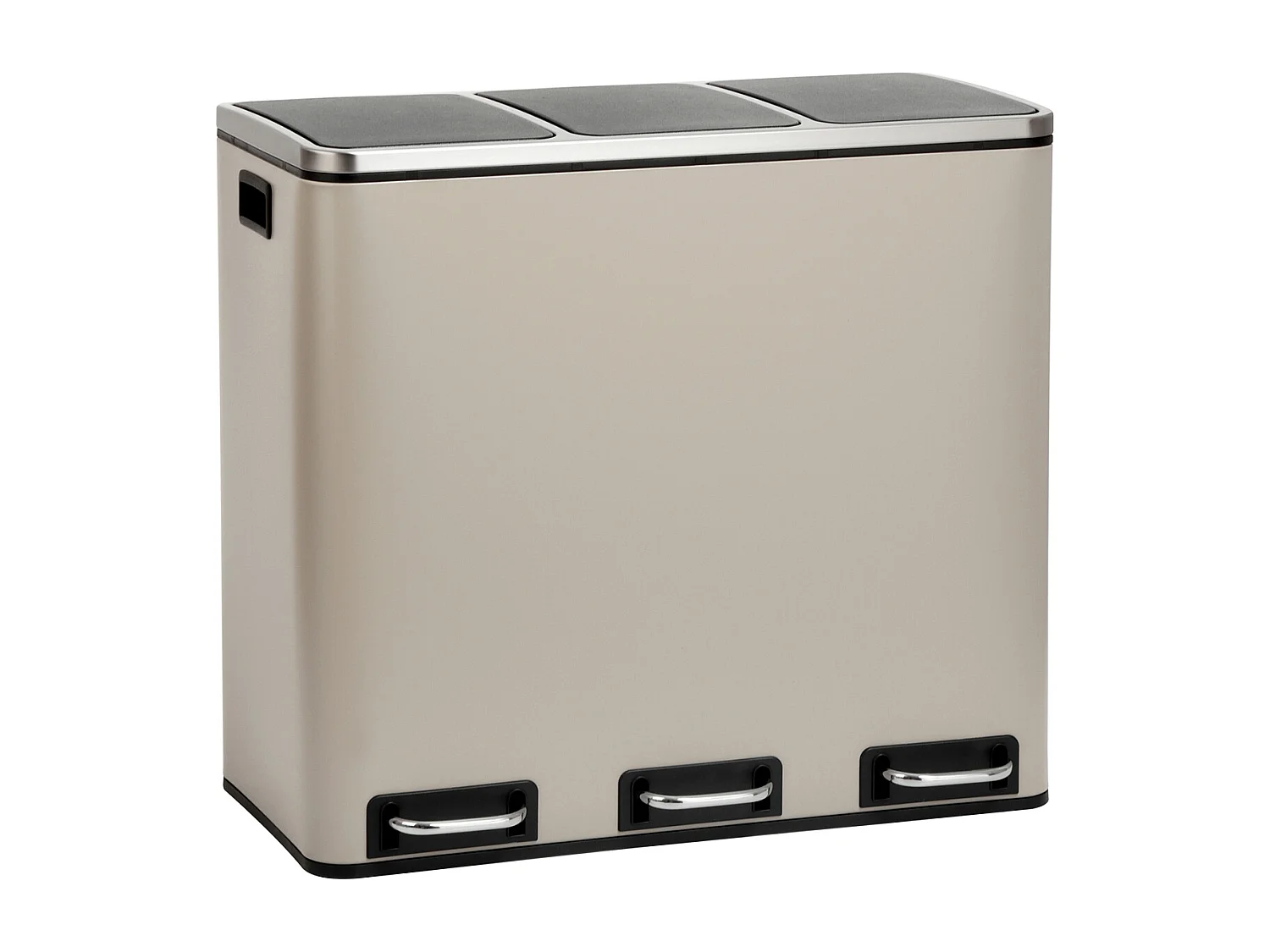 SVITA TM3X18 Poubelle corbeille à papier 54L poubelle tri sélectif taupe