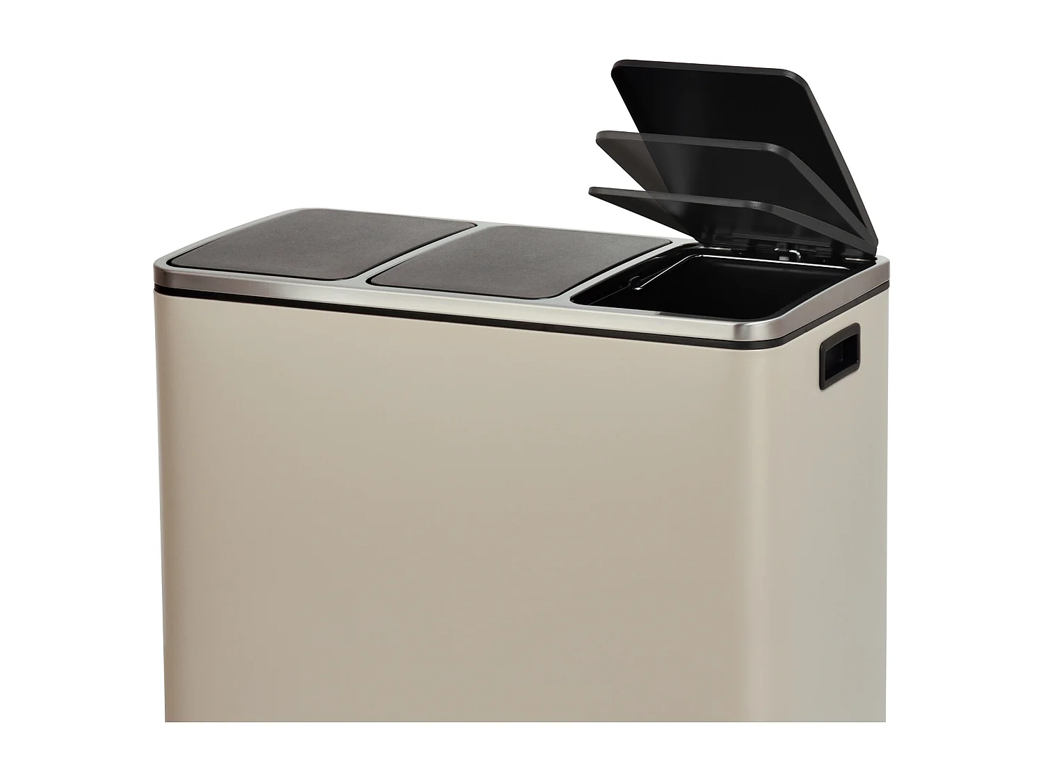 SVITA TM3X18 Poubelle corbeille à papier 54L poubelle tri sélectif taupe