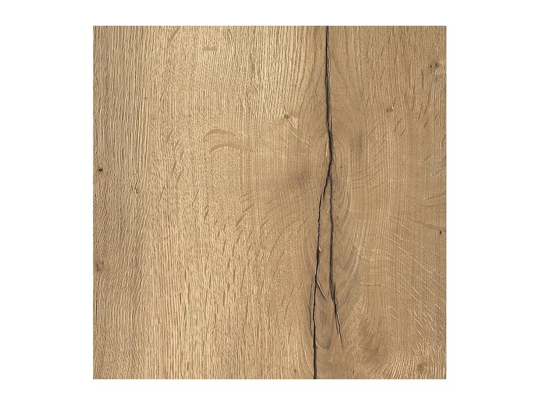 Table de salle à manger et table basse luxueuse et moderne, en chêne Halifax avec pieds en métal noir et finition de haute qualité ELANO