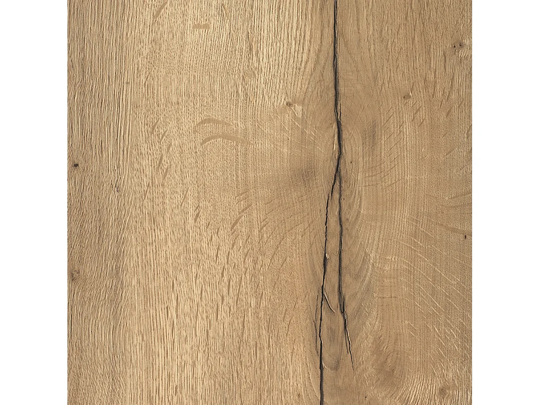 Table de salle à manger et table basse luxueuse et moderne, en chêne Halifax avec pieds en métal noir et finition de haute qualité ELANO