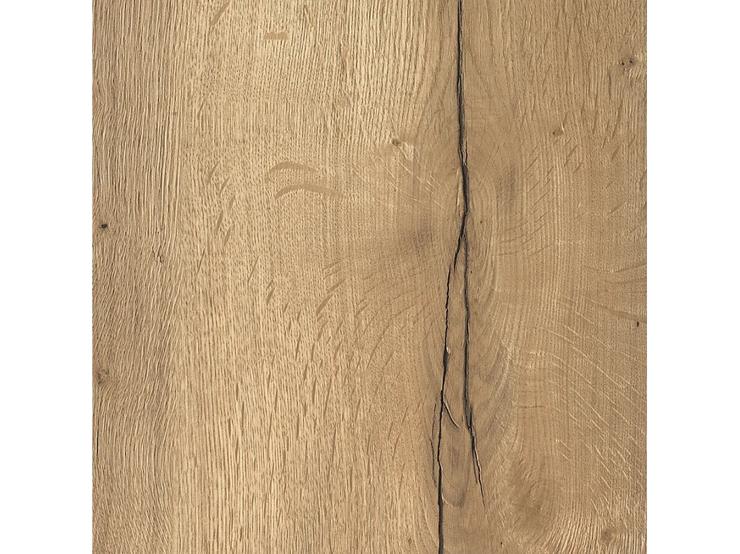 Table de salle à manger et table basse luxueuse et moderne, en chêne Halifax avec pieds en métal noir et finition de haute qualité ELANO