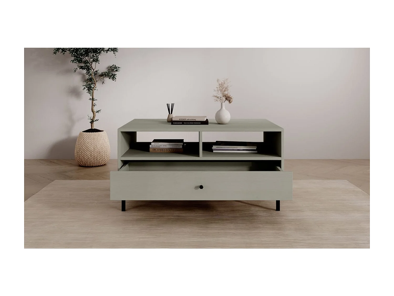 Table basse Tuli/Contreplaqué/Métal/vert