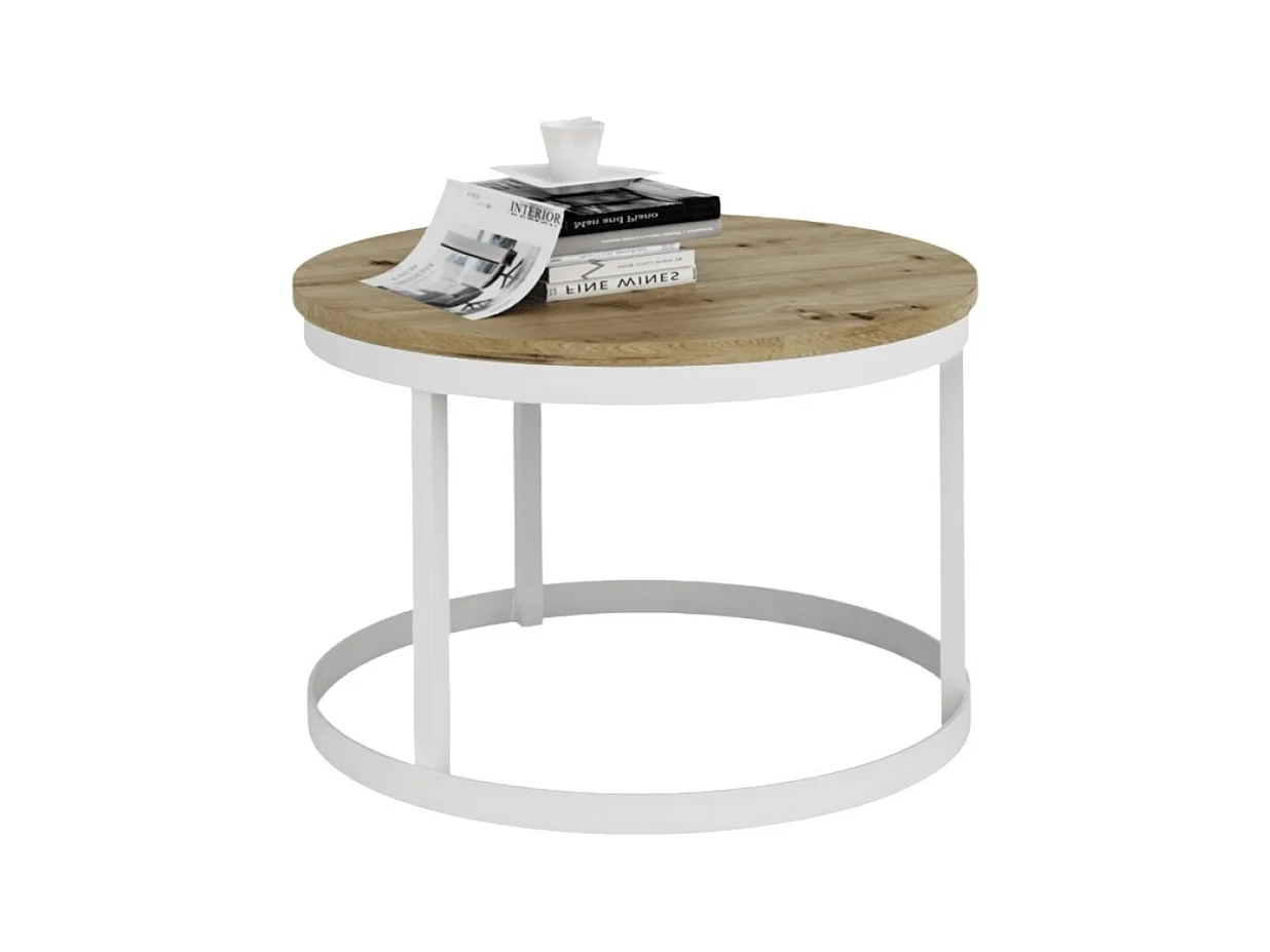 Tavolino da caffè Rini Lux/Metallo/Compensato/marrone