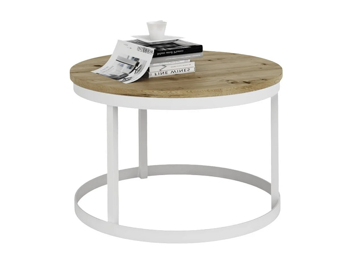 Tavolino da caffè Rini Lux/Metallo/Compensato/marrone