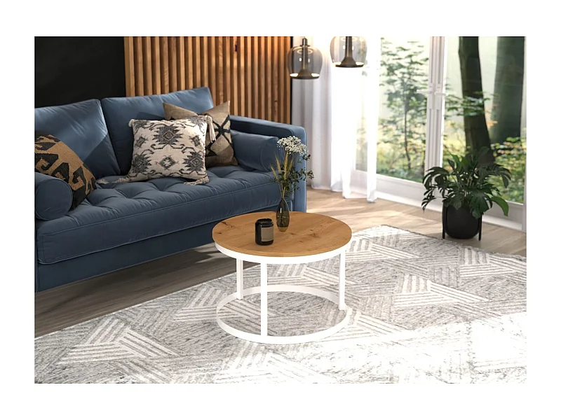 Couchtisch Rini Lux/Metall/Sperrholz/braun