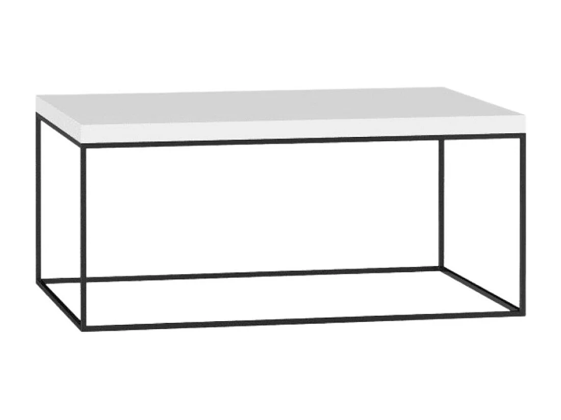 Tavolino da caffè Zentiko/Sperrholz/Metall/bianco