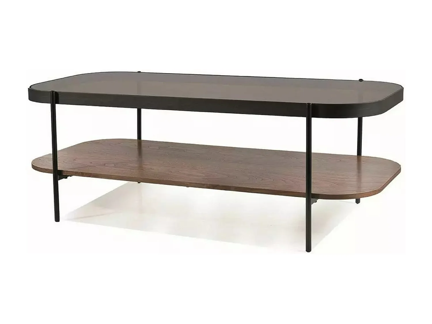 Couchtisch Prima/Metall&Glas/braun